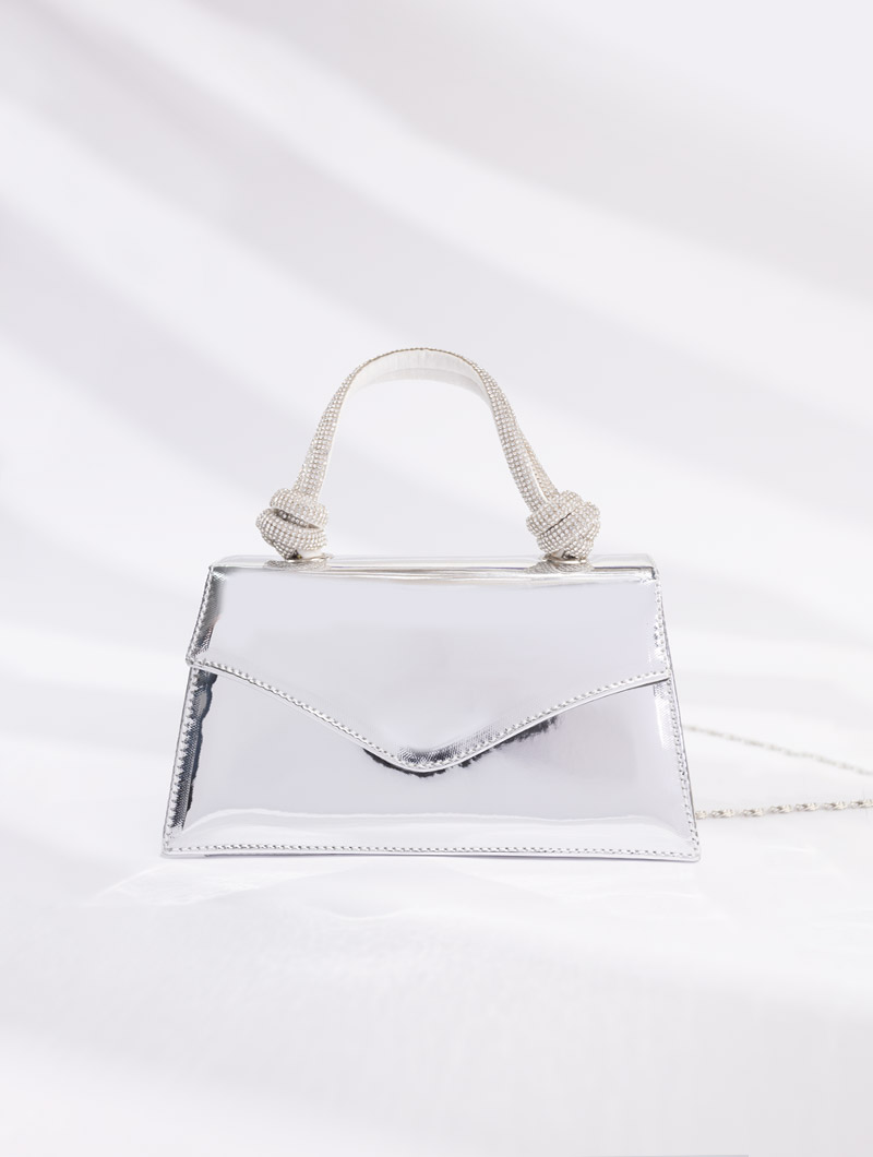 Sac à main de soirée métallisé